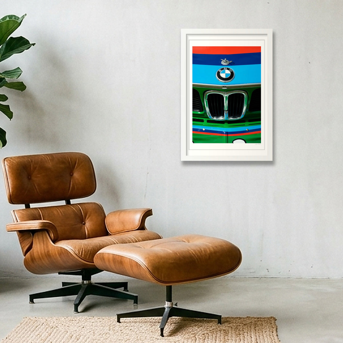 A Nose Ahead - BMW — 30×45cm, 12×18" White Frame