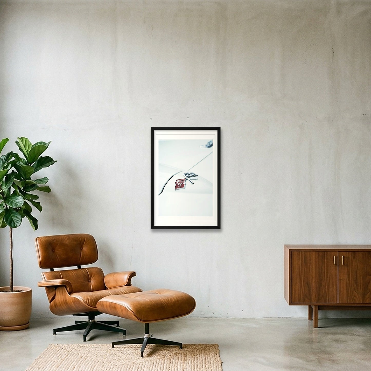Crossed Flags — 40×60cm, 16×24" Black Frame