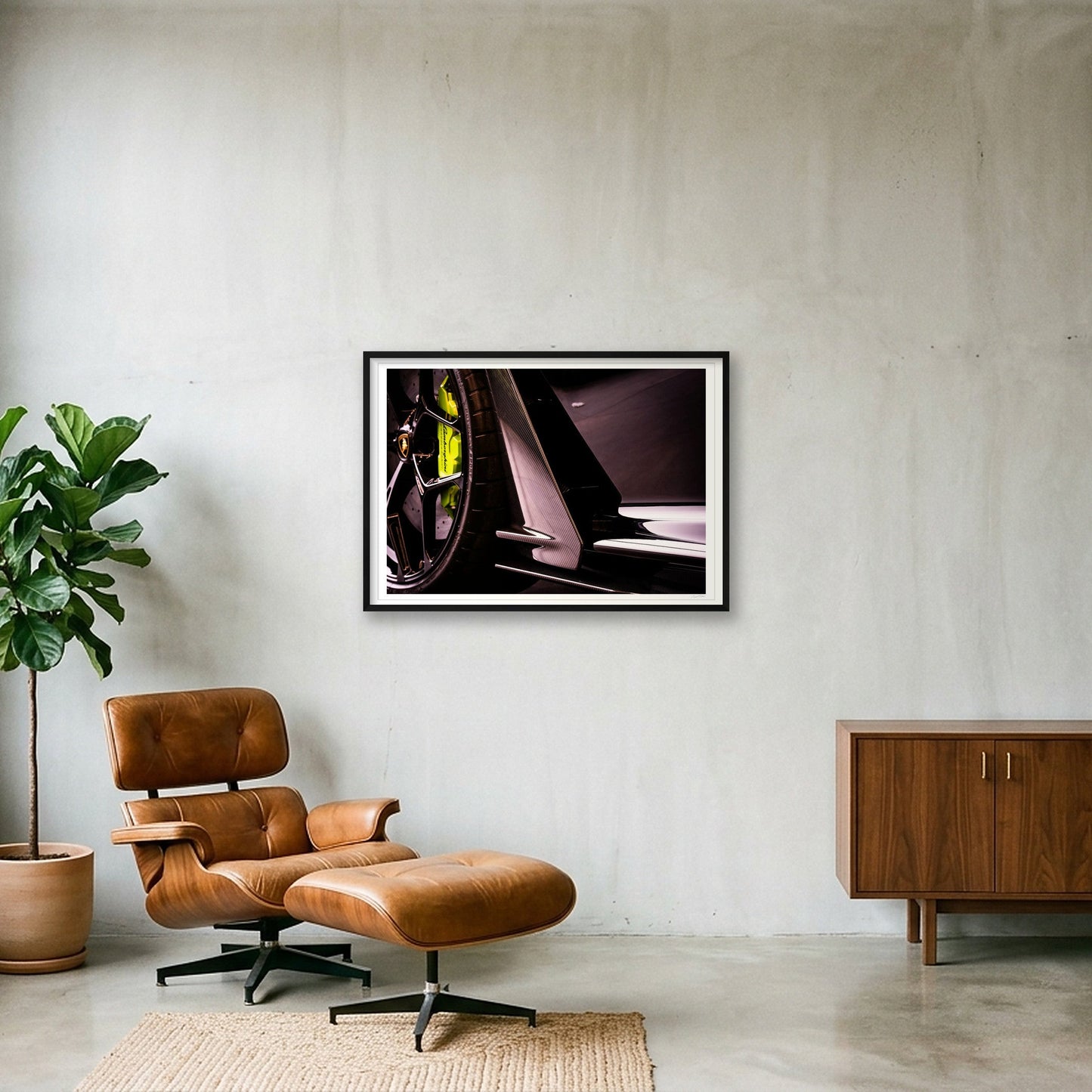 Carbon Stride — 100×70cm, 39×28" Black Frame