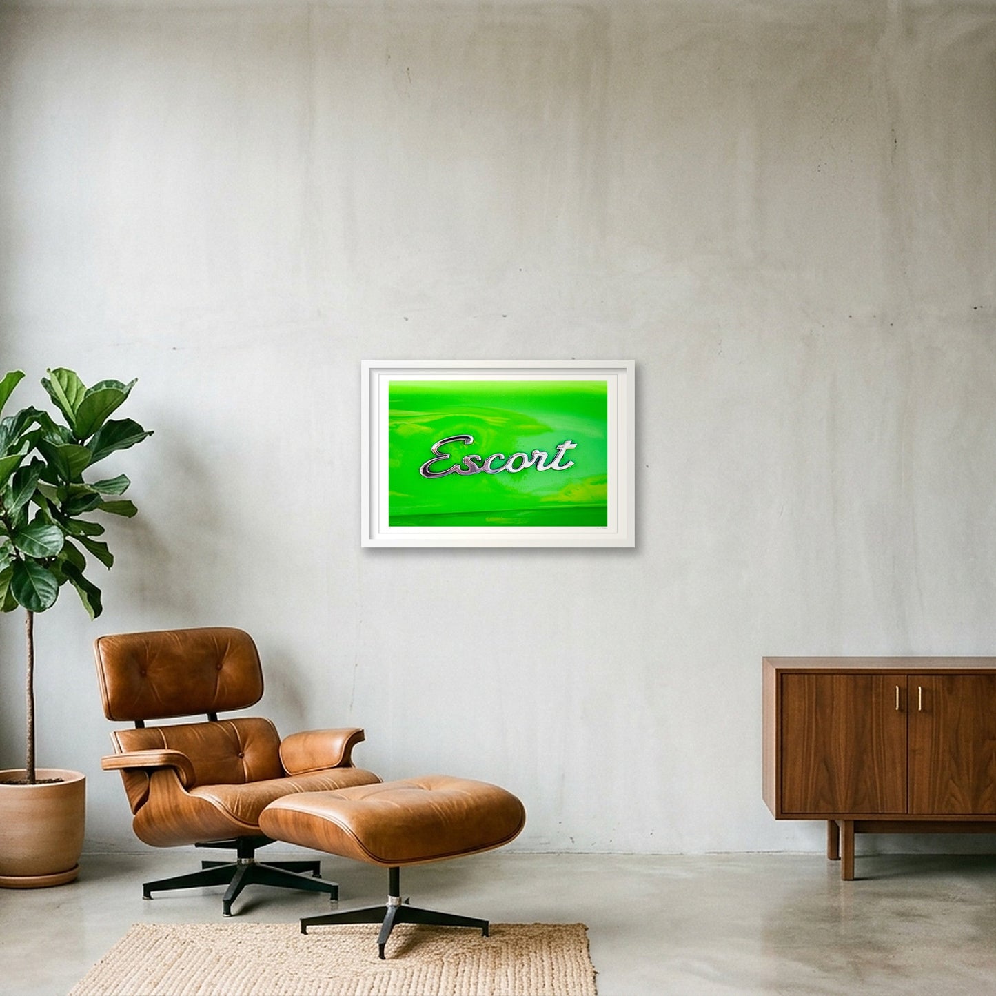 Lime_Escort — 60×40cm, 24×16" White Frame