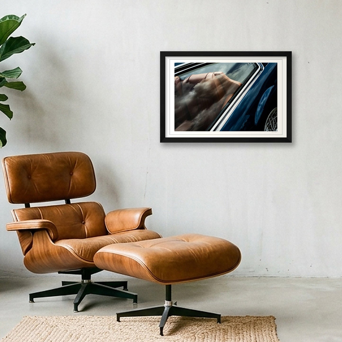 Leather and Chrome - Monteverdi — 45×30cm, 18×12" Black Frame