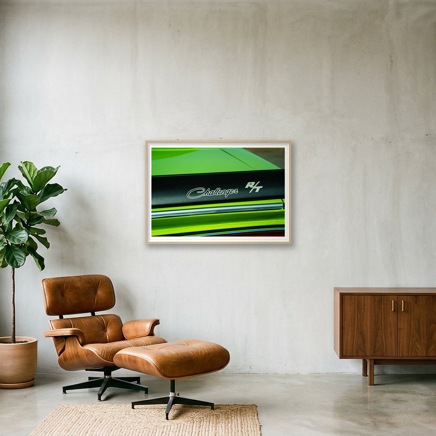 Lime_Challenger — 100×70cm, 39×28" Oak Frame