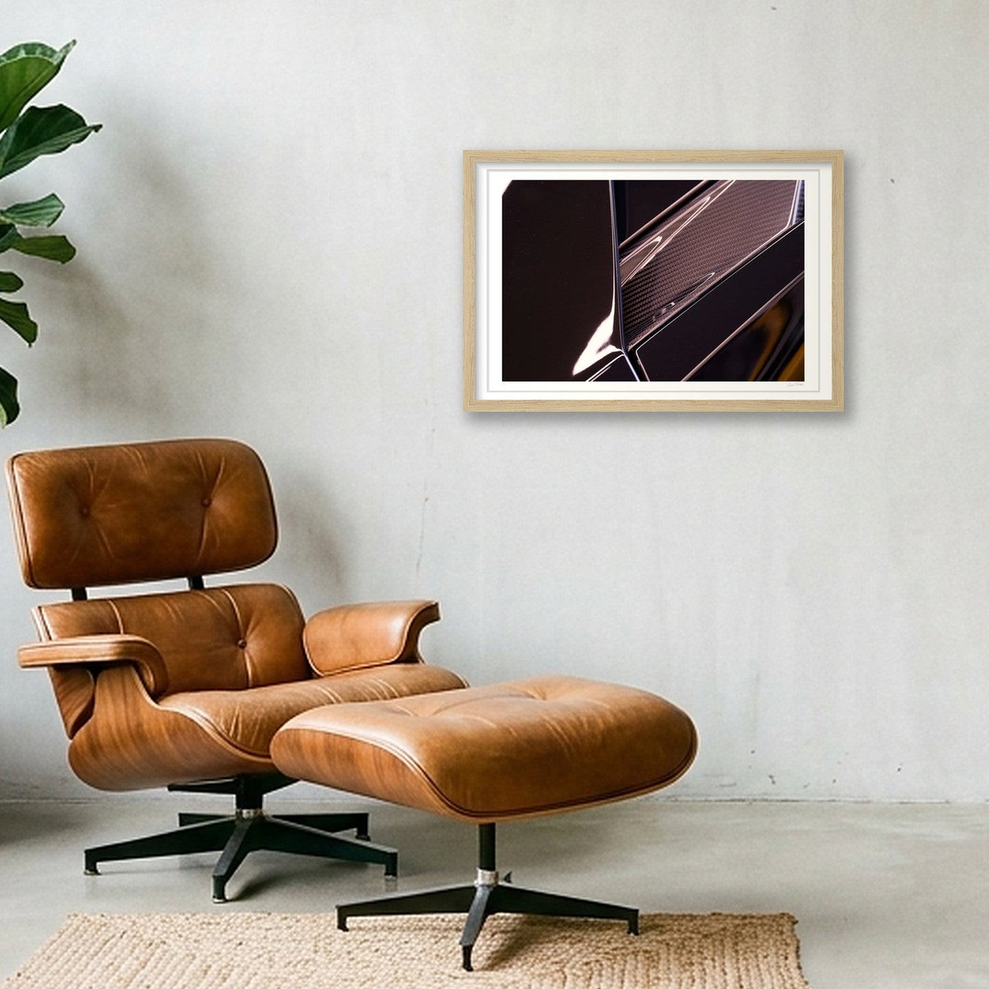Carbon Prism — 45×30cm, 18×12" Oak Frame