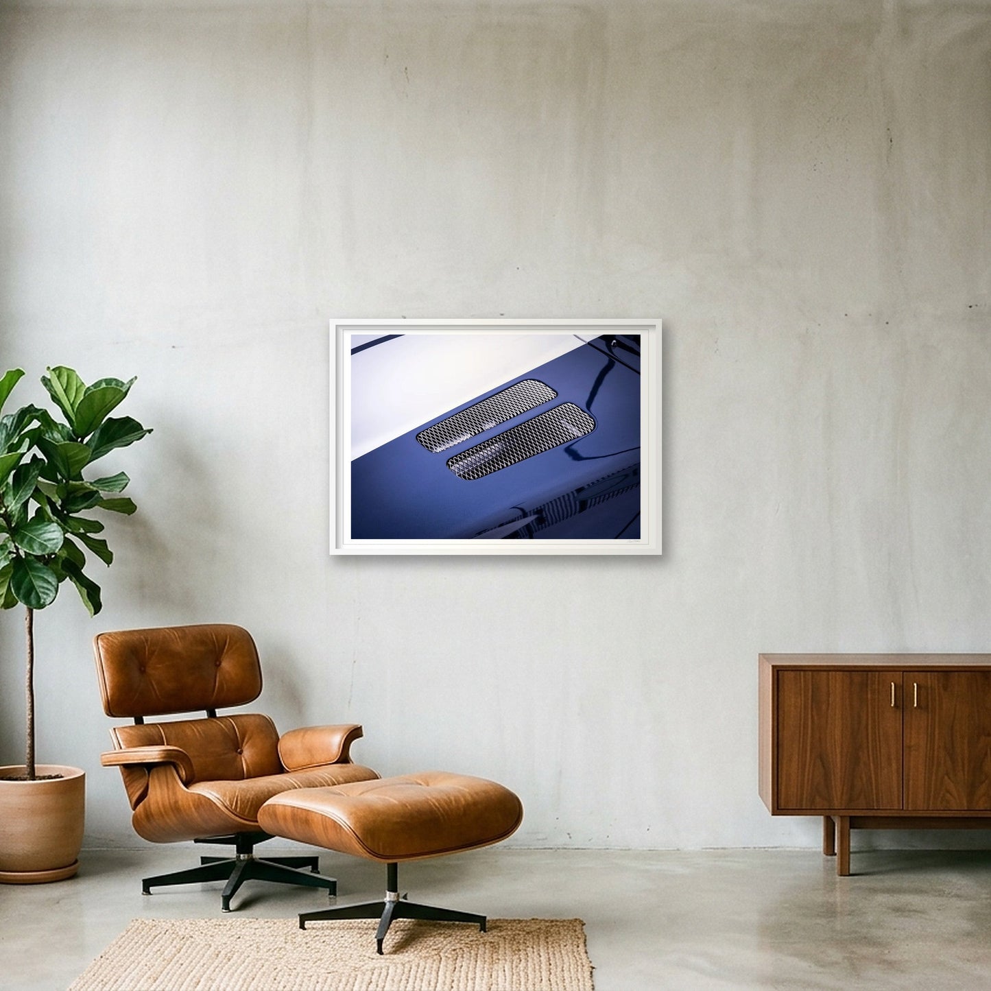 Blue Venom — 100×70cm, 39×28" White Frame
