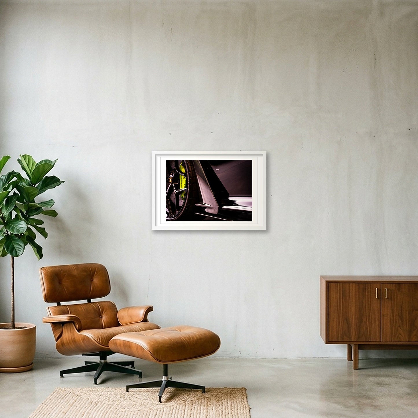 Carbon Stride — 60×40cm, 24×16" White Frame