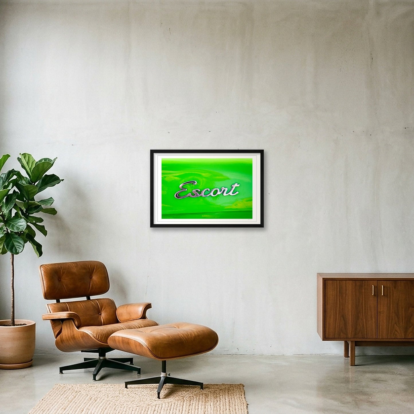 Lime_Escort — 60×40cm, 24×16" Black Frame