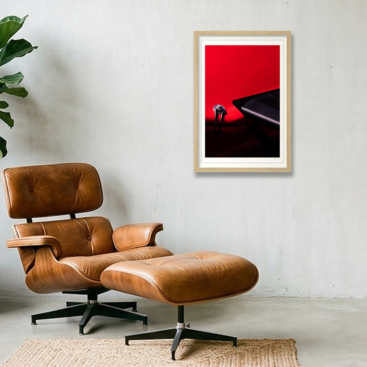 Red Shift - Hill Cimb — 30×45cm, 12×18" Oak Frame