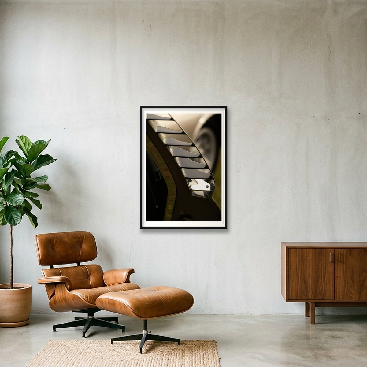 Chrome Gills — 70×100cm, 28×39" Black Frame