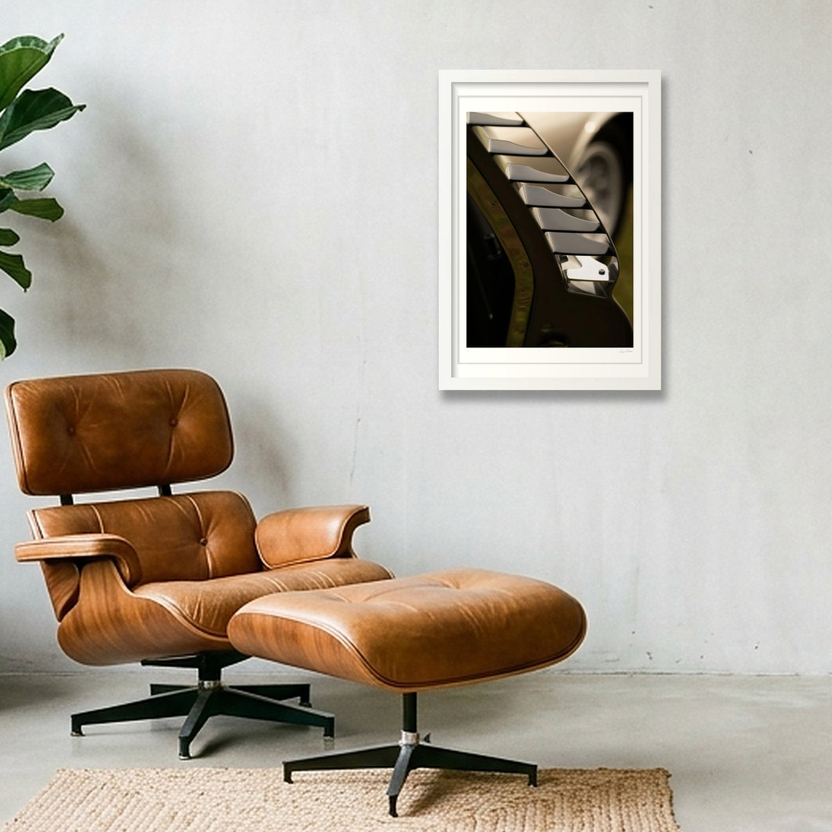 Chrome Gills — 30×45cm, 12×18" White Frame