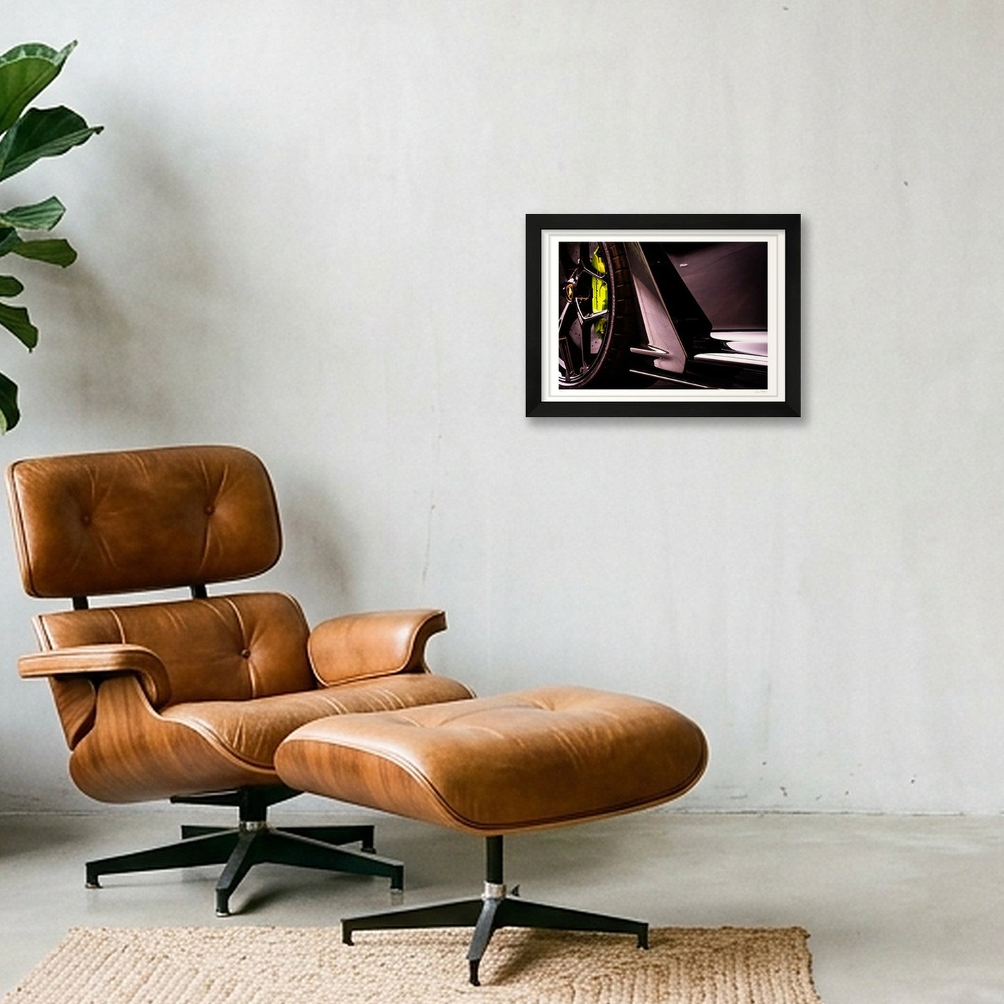 Carbon Stride — A4 (30×21cm, 12×8") Black Frame