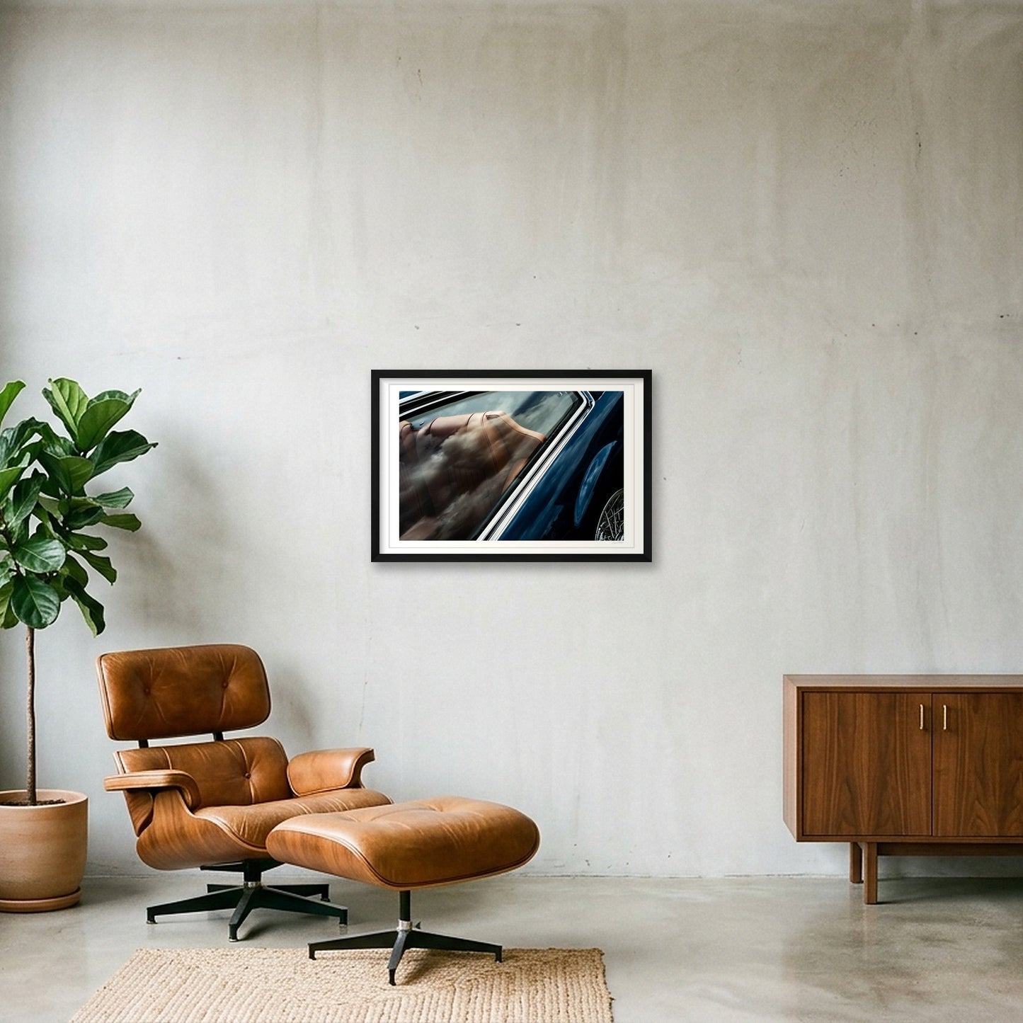 Leather and Chrome - Monteverdi — 60×40cm, 24×16" Black Frame