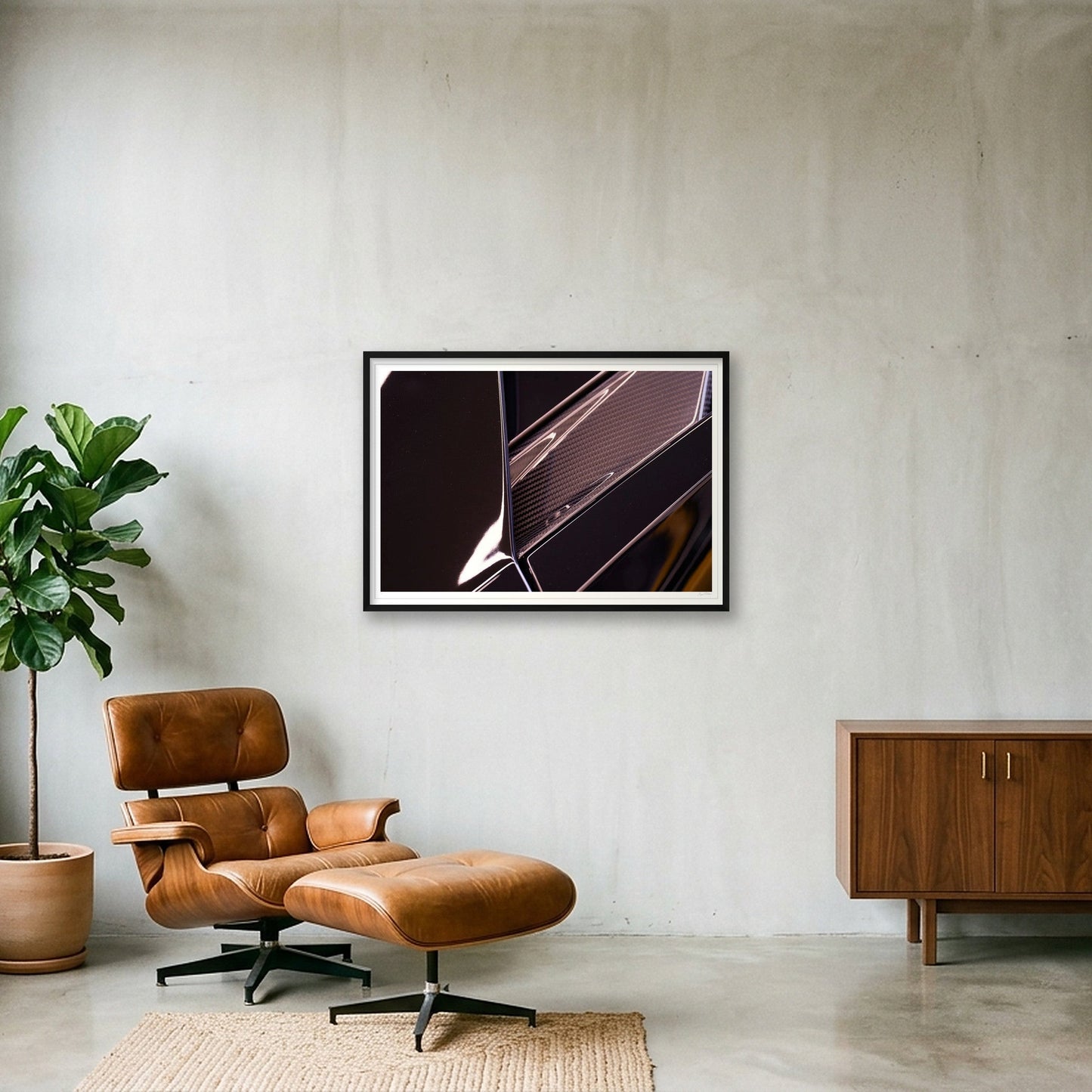 Carbon Prism — 100×70cm, 39×28" Black Frame