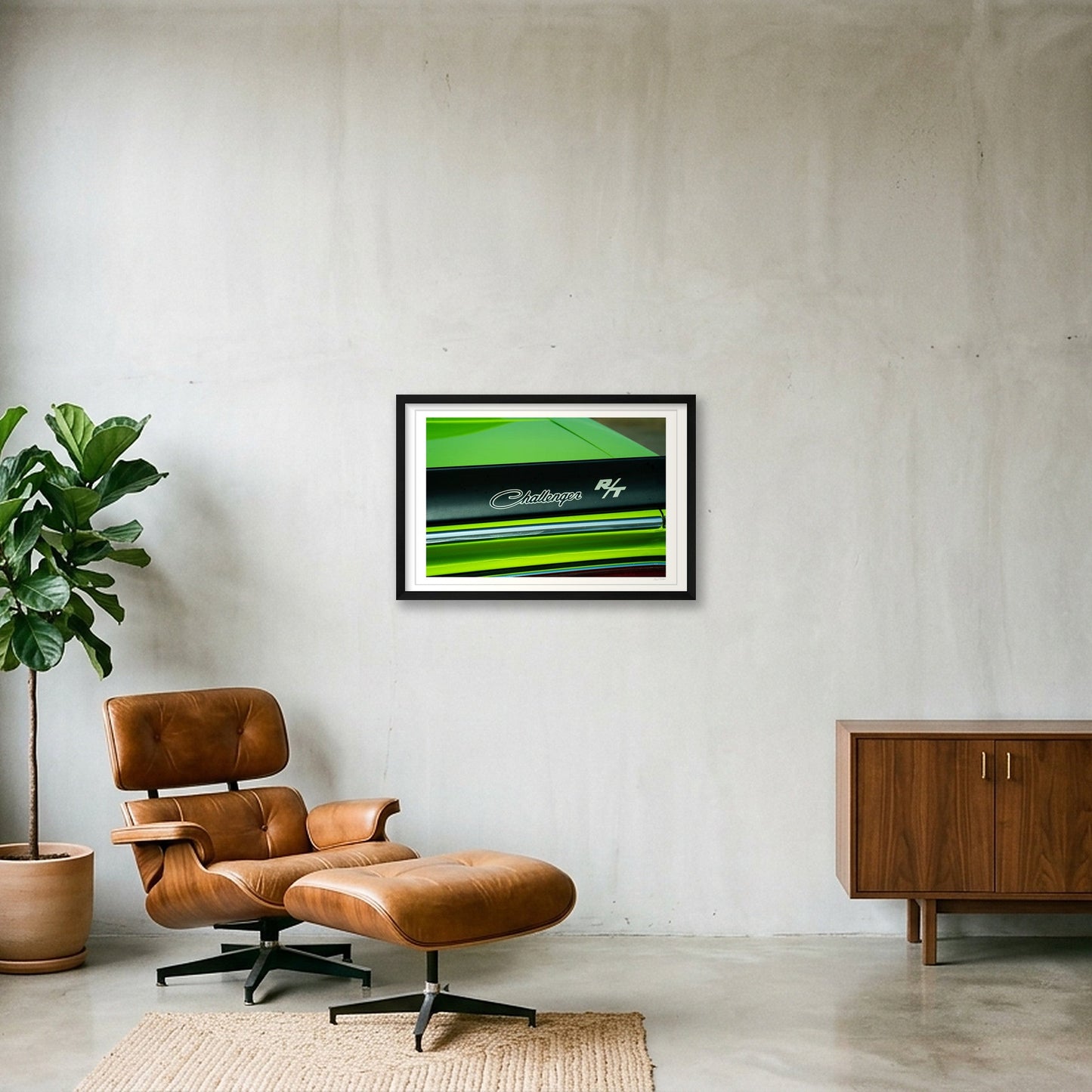 Lime_Challenger — 60×40cm, 24×16" Black Frame