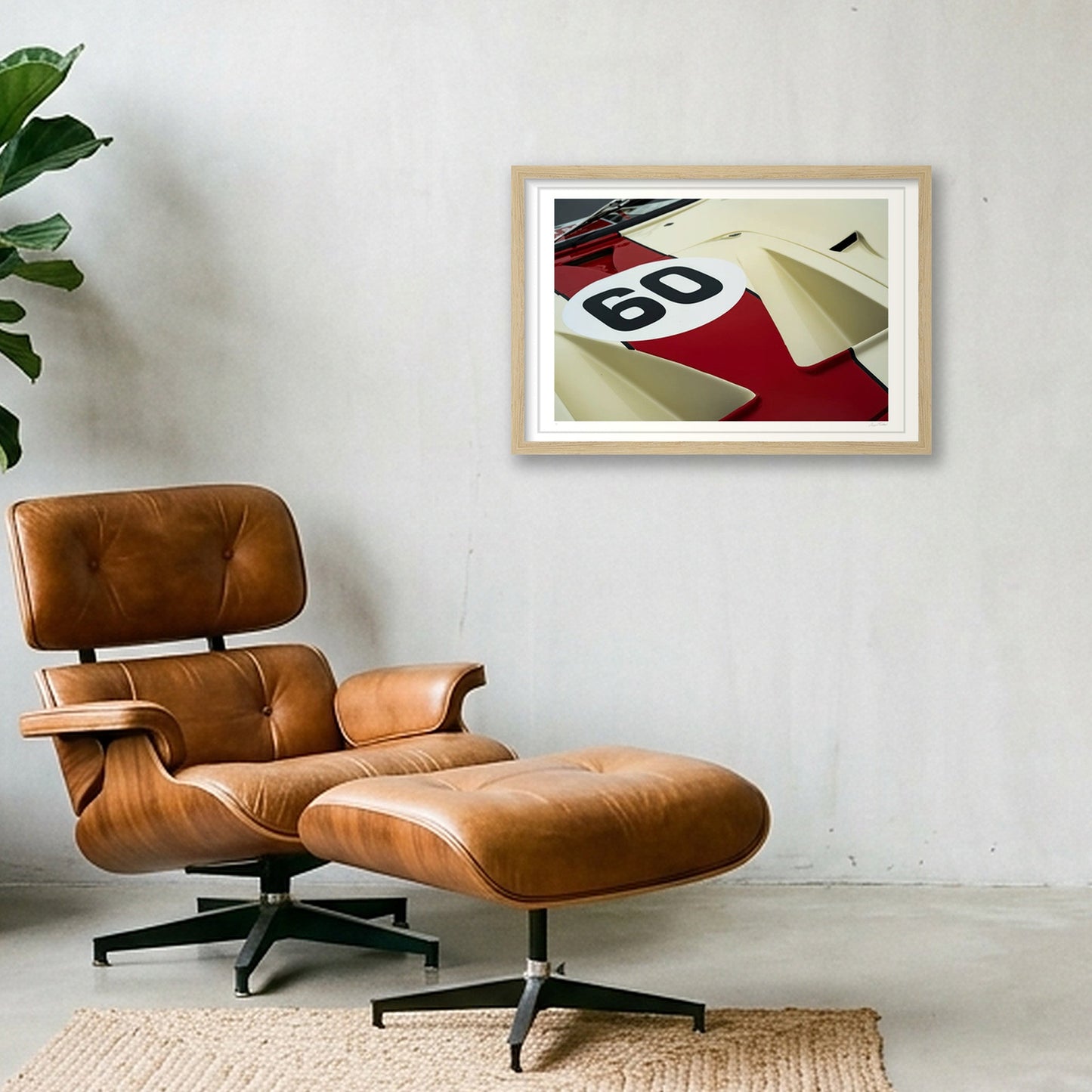 Maroon & Ivory — 45×30cm, 18×12" Oak Frame