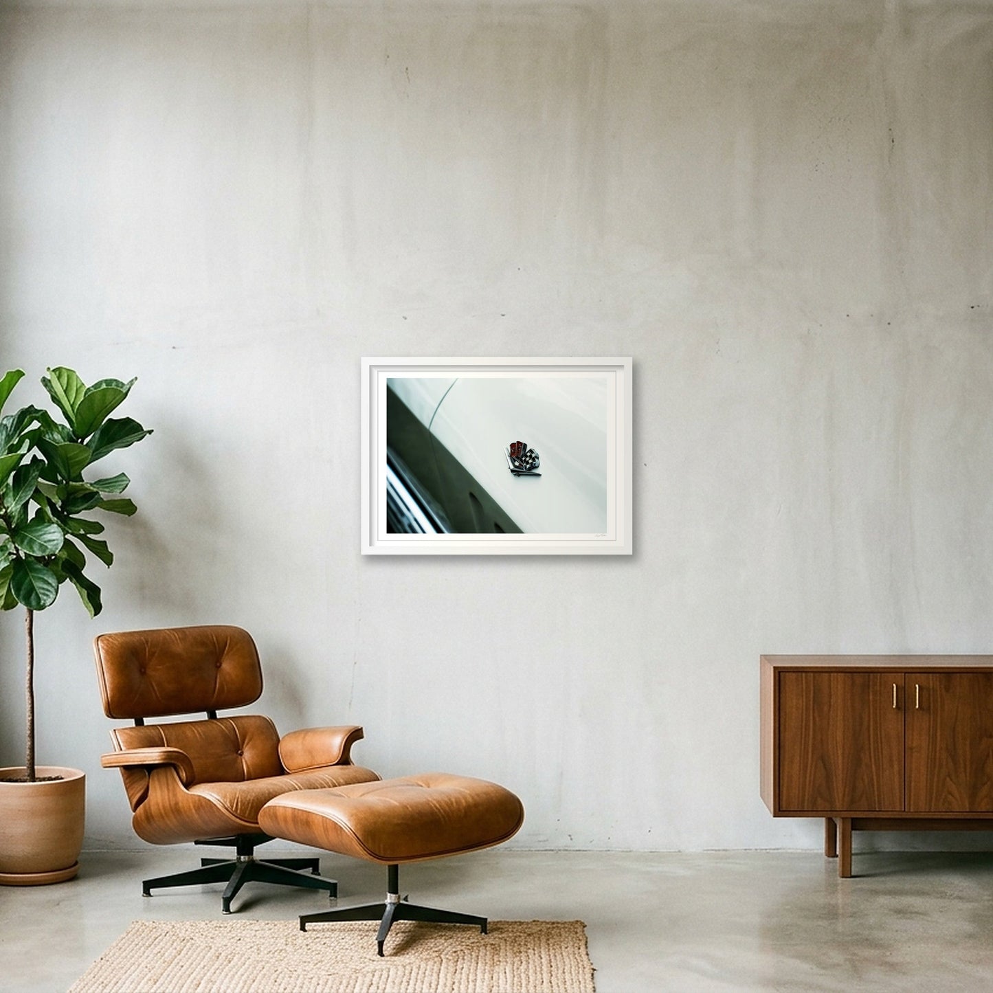 American White — 59×42cm, 23×17" White Frame