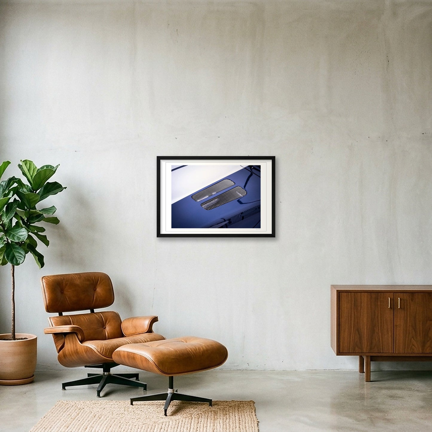Blue Venom — 60×40cm, 24×16" Black Frame