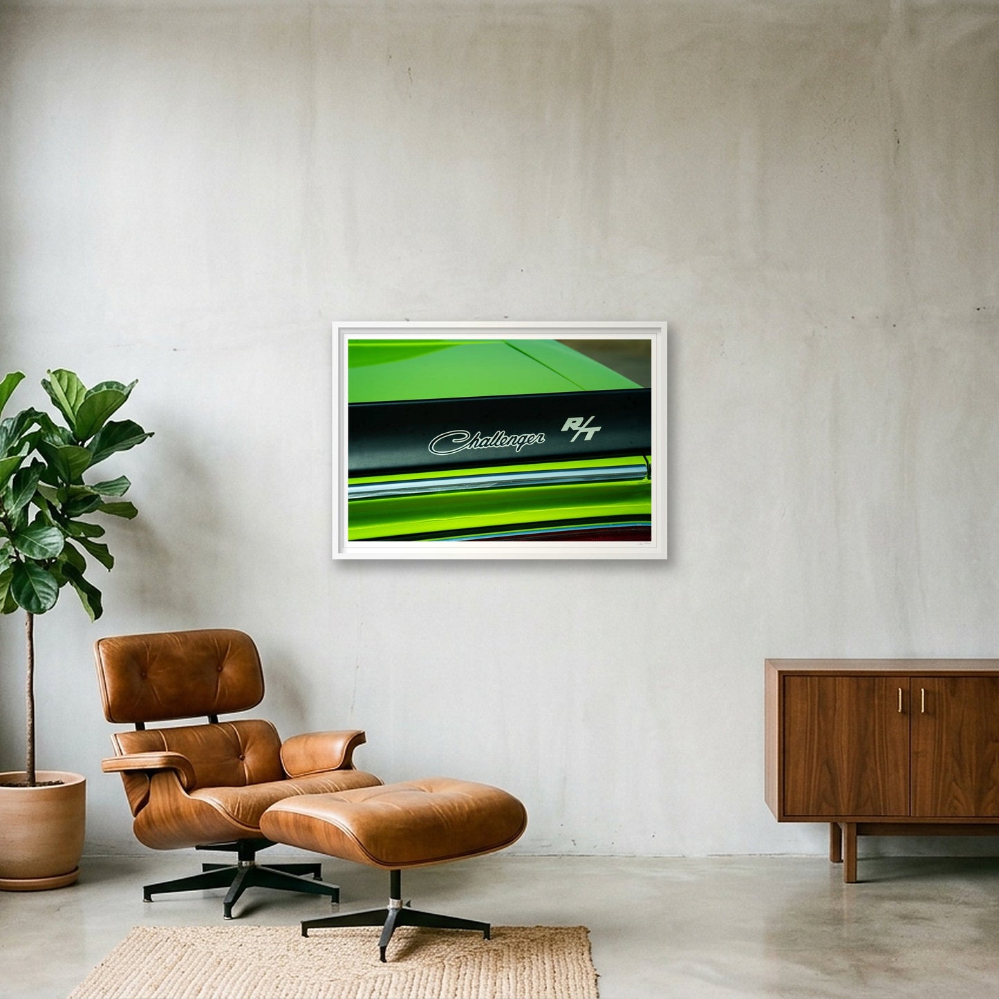 Lime_Challenger — 100×70cm, 39×28" White Frame